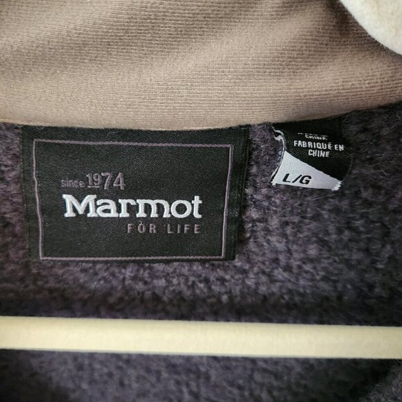 Marmot Gilcrest Dark Steel Gray/Cavern Zip Front Knit  Wool Blend Jacket Mens L - Picture 8 of 10